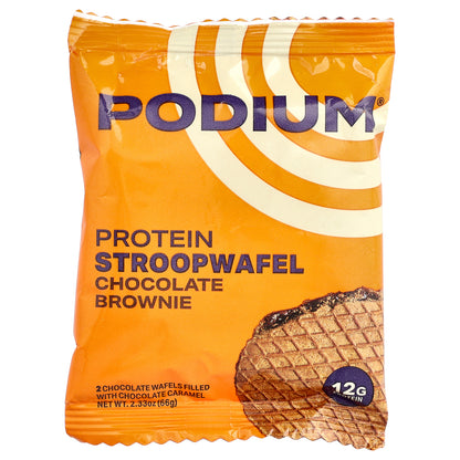 Podium Nutrition, Protein Stroopwafel, Chocolate Brownie, 8 Wafels, 9.28 oz (264 g)