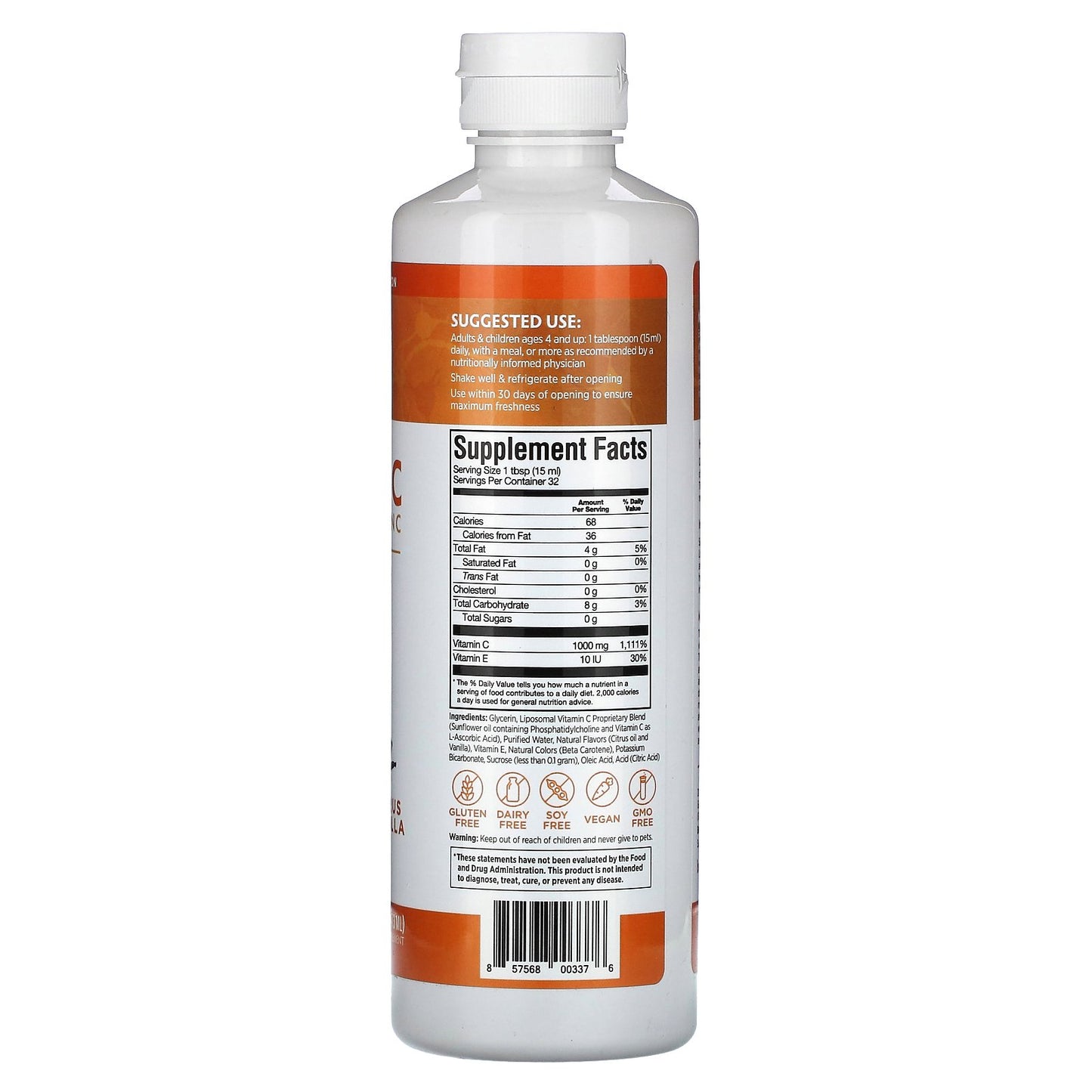 BrainMD, Neuro-C, Citrus Vanilla, 16 fl oz (473 ml)