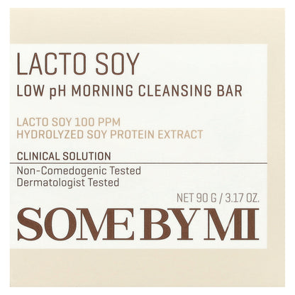 SOME BY MI, Lacto Soy, Low pH Morning Cleansing Bar, 3.17 oz (90 g)