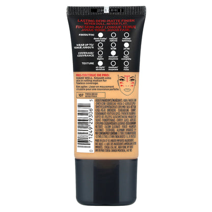 L'Oréal, Infallible, Pro-Matte Foundation, 107 Fresh Beige, 1 fl oz (30 ml)