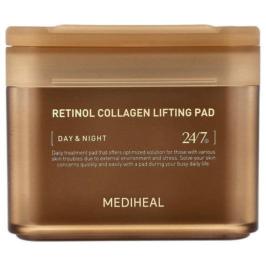 MEDIHEAL, Retinol Collagen Lifting Pad, 100 Square Pads