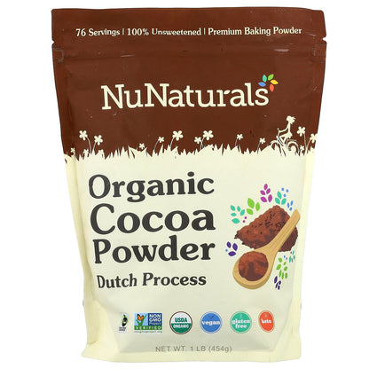 NuNaturals, Organic Cocoa Powder, 1 lb (454 g)
