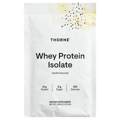 Thorne, Whey Protein Isolate, Vanilla, 14 Packets, 0.98 oz (27.9 g) Each