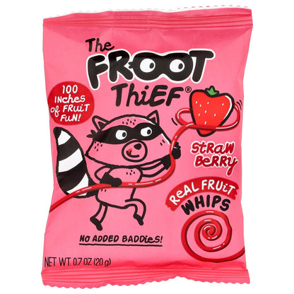 The Froot Thief, Real Fruit Whips, Strawberry, 5 Packs, 0.7 oz (20 g) Each