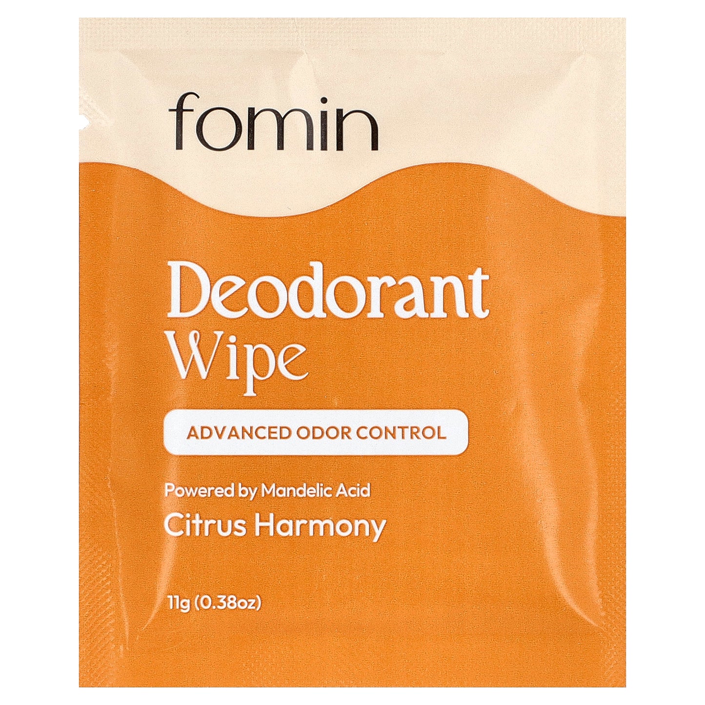 fomin, Deodorant Wipes, Citrus Harmony, 15 Individually Wrapped Wipes