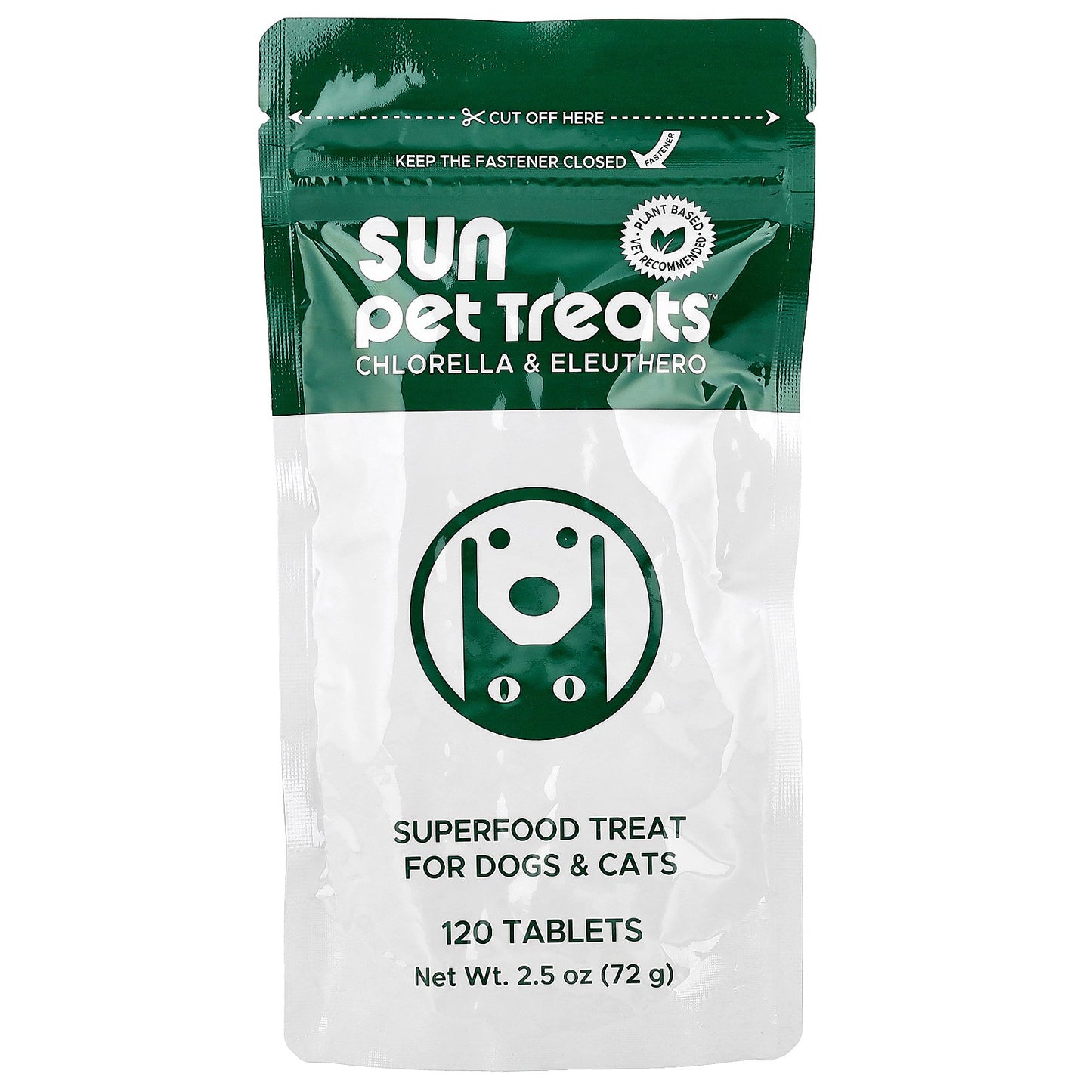 Sun Chlorella, Sun Pet Treats™, Chlorella & Eleuthero, For Dogs & Cats, 120 Tablets