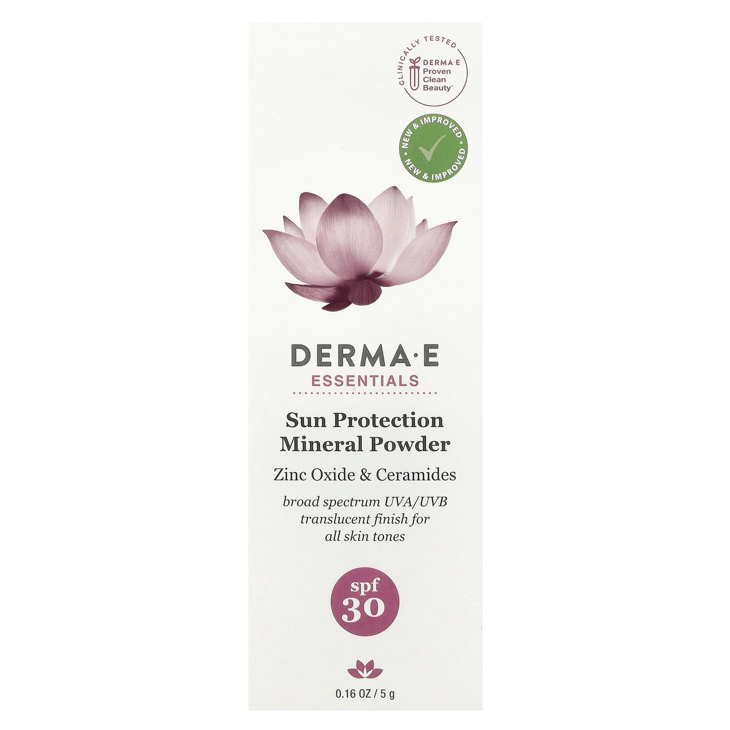DERMA E, Essentials, Sun Protection Mineral Powder, SPF 30 , 0.16 oz (5 g)