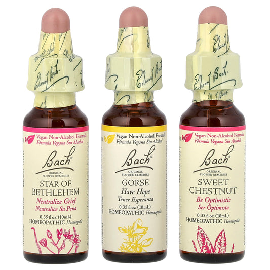 Bach, Original Flower Remedies, Comfort Kit, Hope & Joy , 3 Droppers, 0.35 fl oz (10 ml) Each