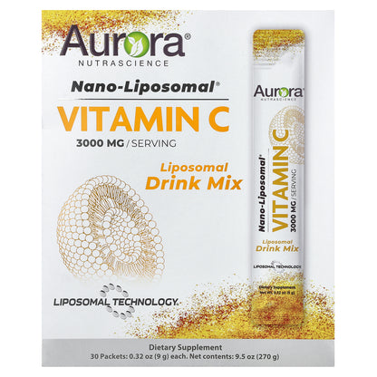 Aurora Nutrascience, Nano-Liposomal® Vitamin C, 30 Packets, 0.32 oz (9 g) Each