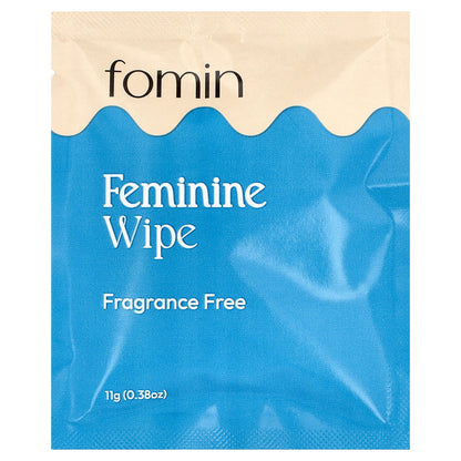 fomin, Feminine Wipes, Fragrance Free, 15 Individually Wrapped Wipes