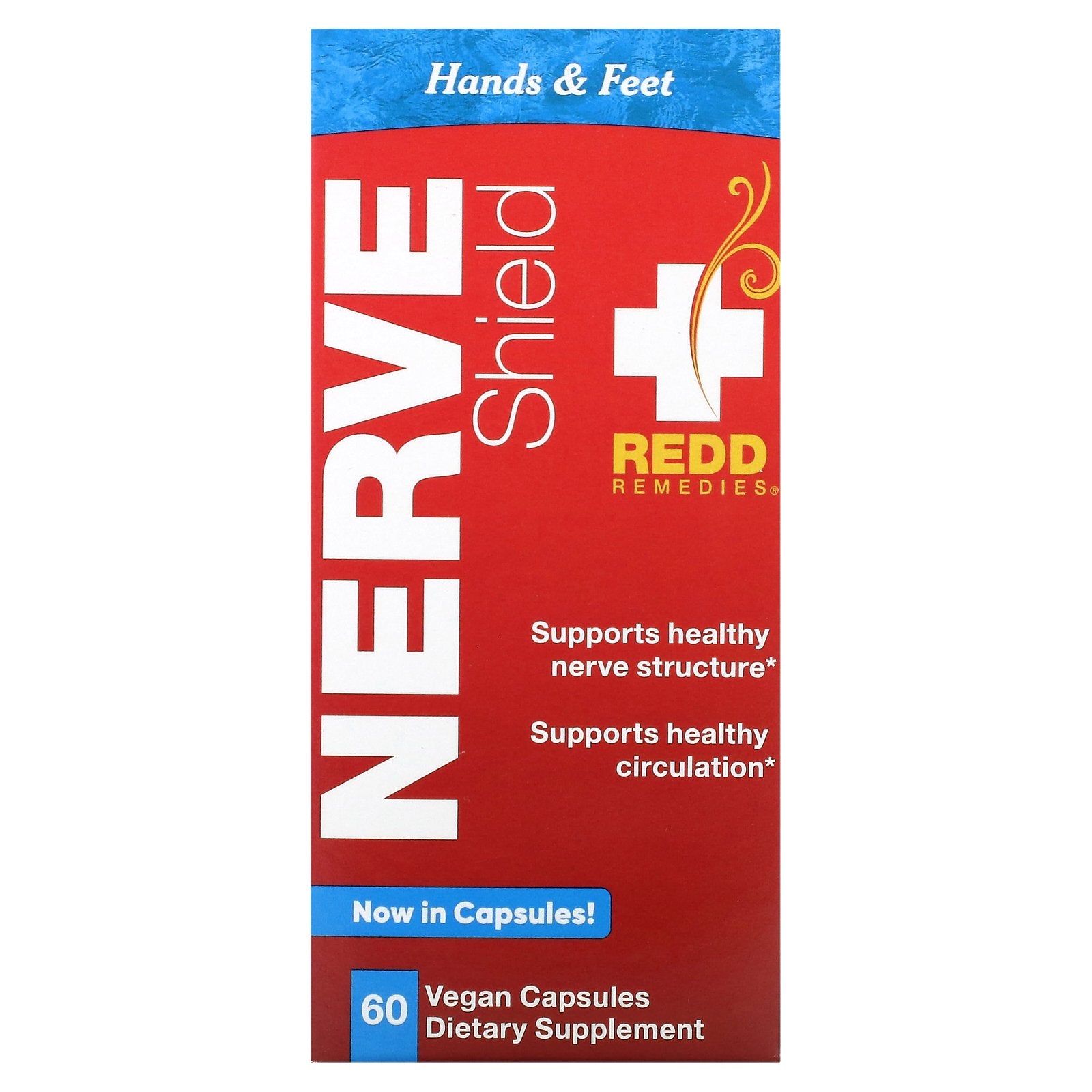 Redd Remedies, Nerve Shield, Hands & Feet, 60 Vegan Capsules