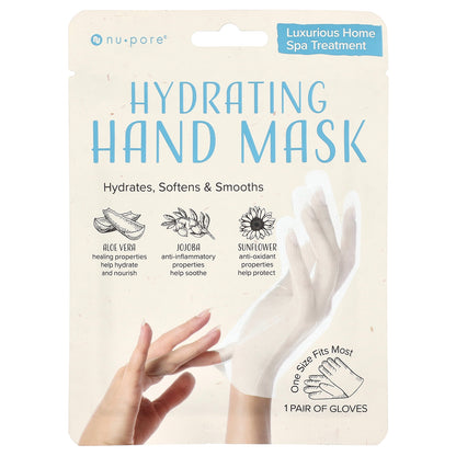 Nu-Pore, Hydrating Hand Mask, 1 Pair