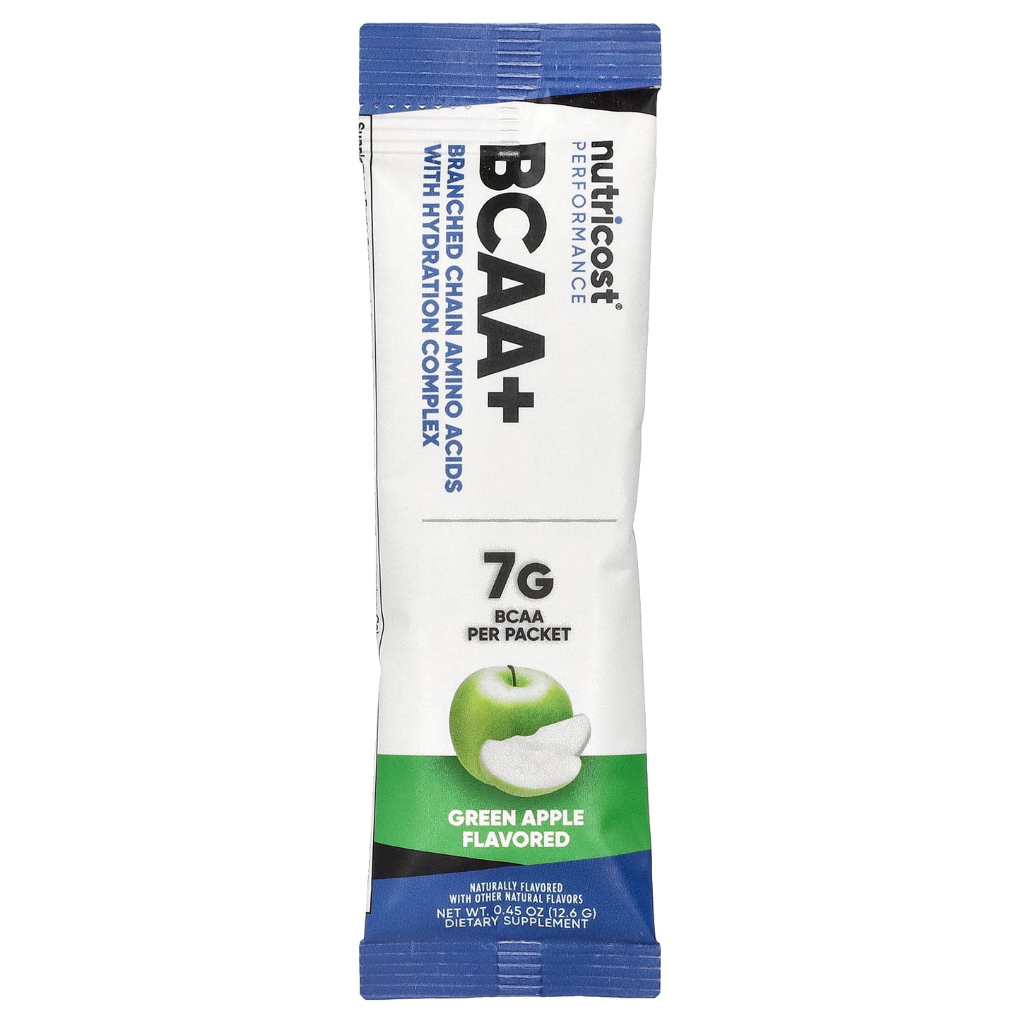 Nutricost, Performance, BCAA+, Green Apple, 20 Packets, 0.5 oz (13 g) Each