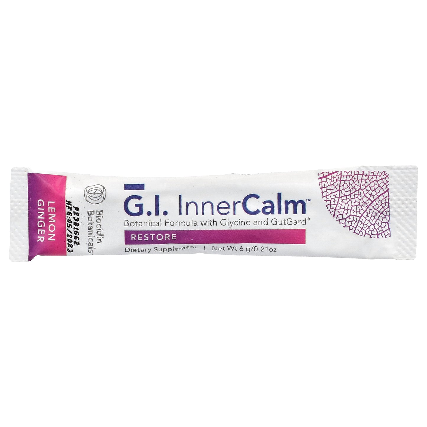 Biocidin Botanicals, G.I. Inner Calm™, Lemon Ginger, 30 Sitck Packs, 0.21 oz (6 g) Each