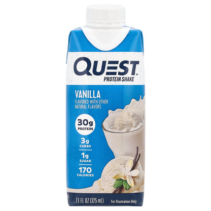 Quest Nutrition, Protein Shake, Vanilla, 4 Shakes, 11 fl oz (325 ml) Each