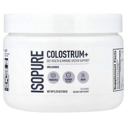 Isopure, Colostrum+, Unflavored, 5.29 oz (150 g)