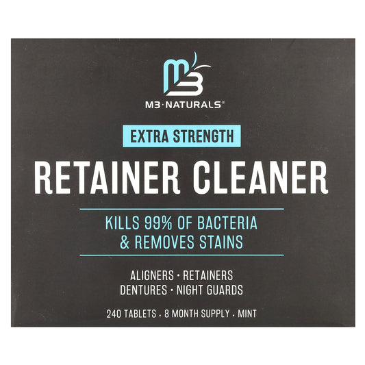 M3, Retainer Cleaner, Mint, 240 Tablets