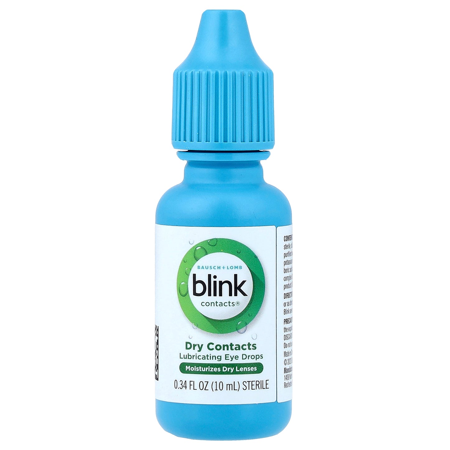 Baush+Lomb Blink, Blink Contacts®, Dry Contacts, Lubricating Eye Drops, 0.34 fl oz (10 ml)