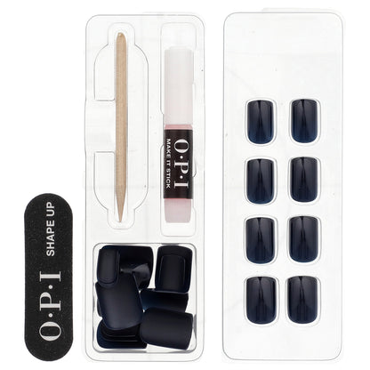 OPI, On Point, Instant Press-On Mani, Short Length, Midnight Mantra, 27 Piece Kit