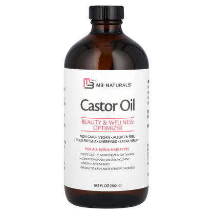 M3, Castor Oil, For All Skin & Hair Types , 16.9 fl oz (500 ml)