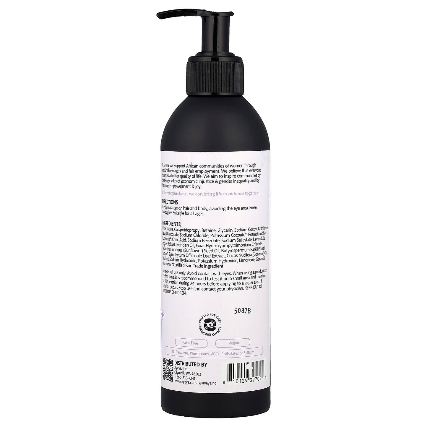 Ayeya, Baby, Soothing Shampoo & Body Wash, Lavender, 12 fl oz (354 ml)