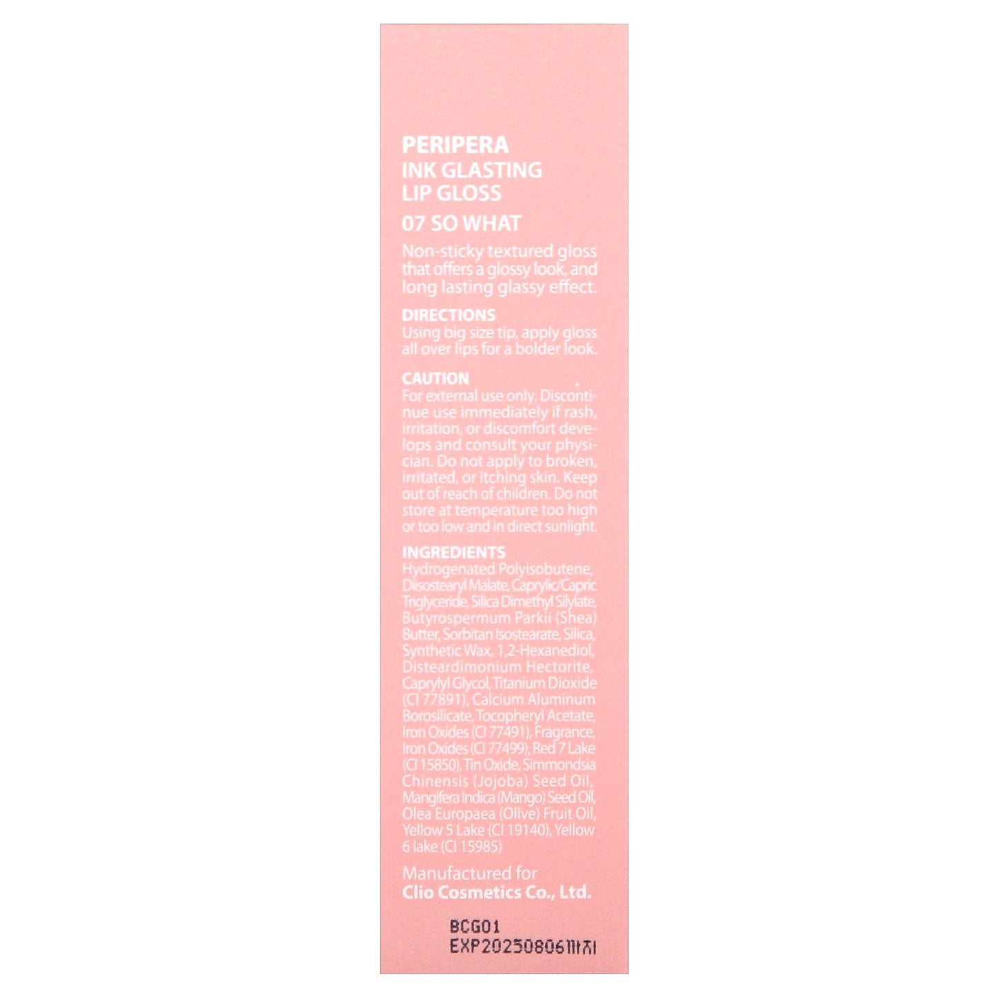 Peripera, Ink Glasting Lip Gloss, 07 So What, 0.15 fl oz (4.5 ml)