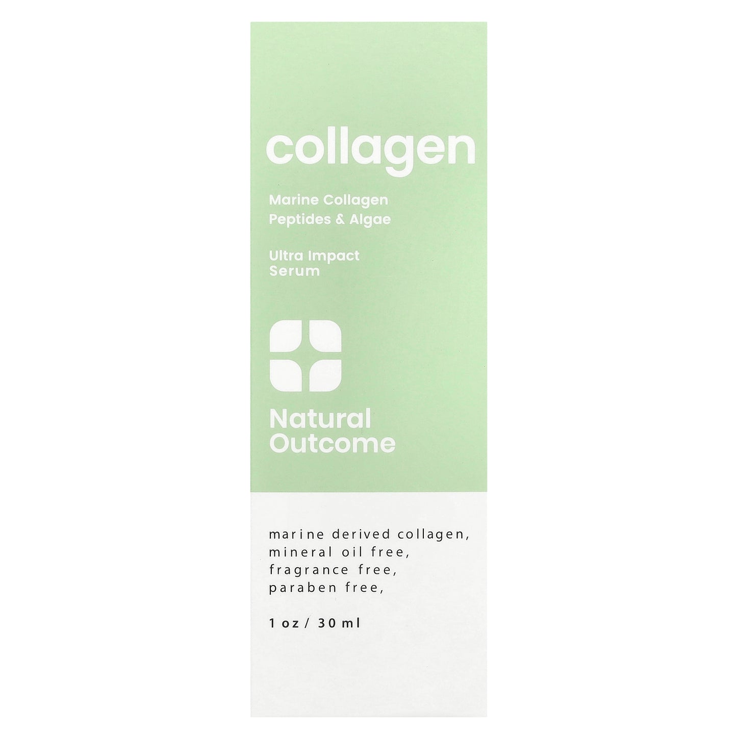 Natural Outcome, Collagen, Ultra Impact Serum, Fragrance Free, 1 oz (30 ml)