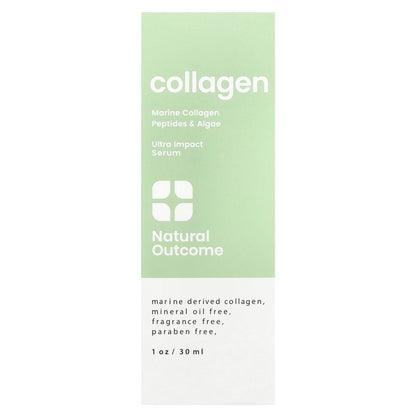 Natural Outcome, Collagen, Ultra Impact Serum, Fragrance Free, 1 oz (30 ml)