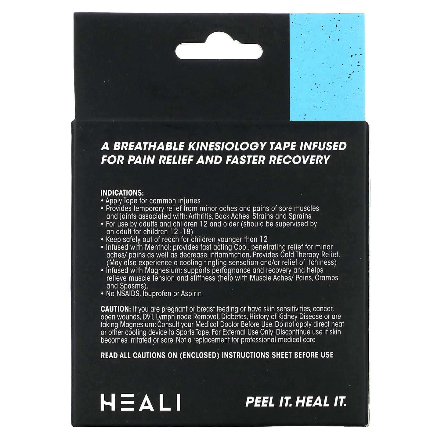 Heali Medical Corp, Breathable Elastic Kinesiology Tape, Blue Camo, 20 Precut Strips