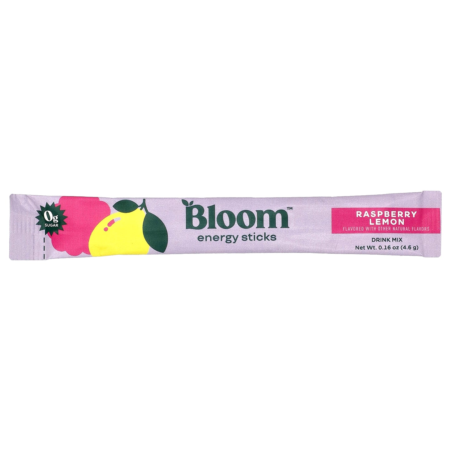 Bloom, Energy Sticks, Raspberry Lemon, 10 Stick Packs, 0.16 oz (4.6 g) Each