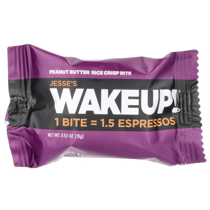 Jesse's WAKEUP!, Rice Crisp Bites, Peanut Butter , 8 Pack, 0.53 oz (15 g) Each