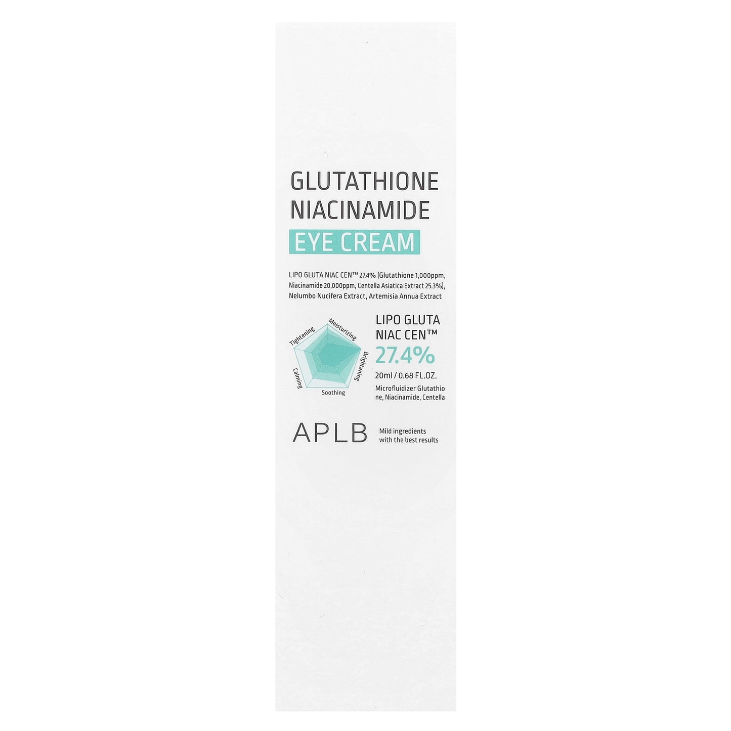 APLB, Glutathione Niacinamide, Eye Cream, 0.68 fl oz (20 ml)