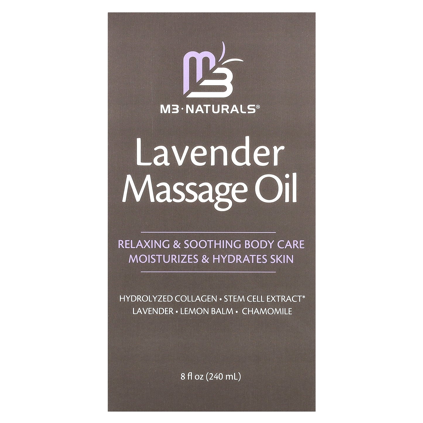 M3, Lavender Massage Oil, 8 fl oz (240 ml)