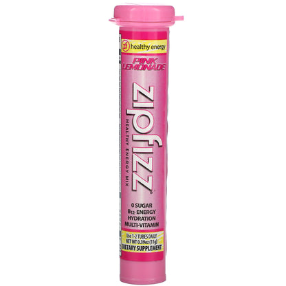 Zipfizz, Energy Drink Mix, Pink Lemonade, 20 Tubes, 0.39 oz (11 g) Each