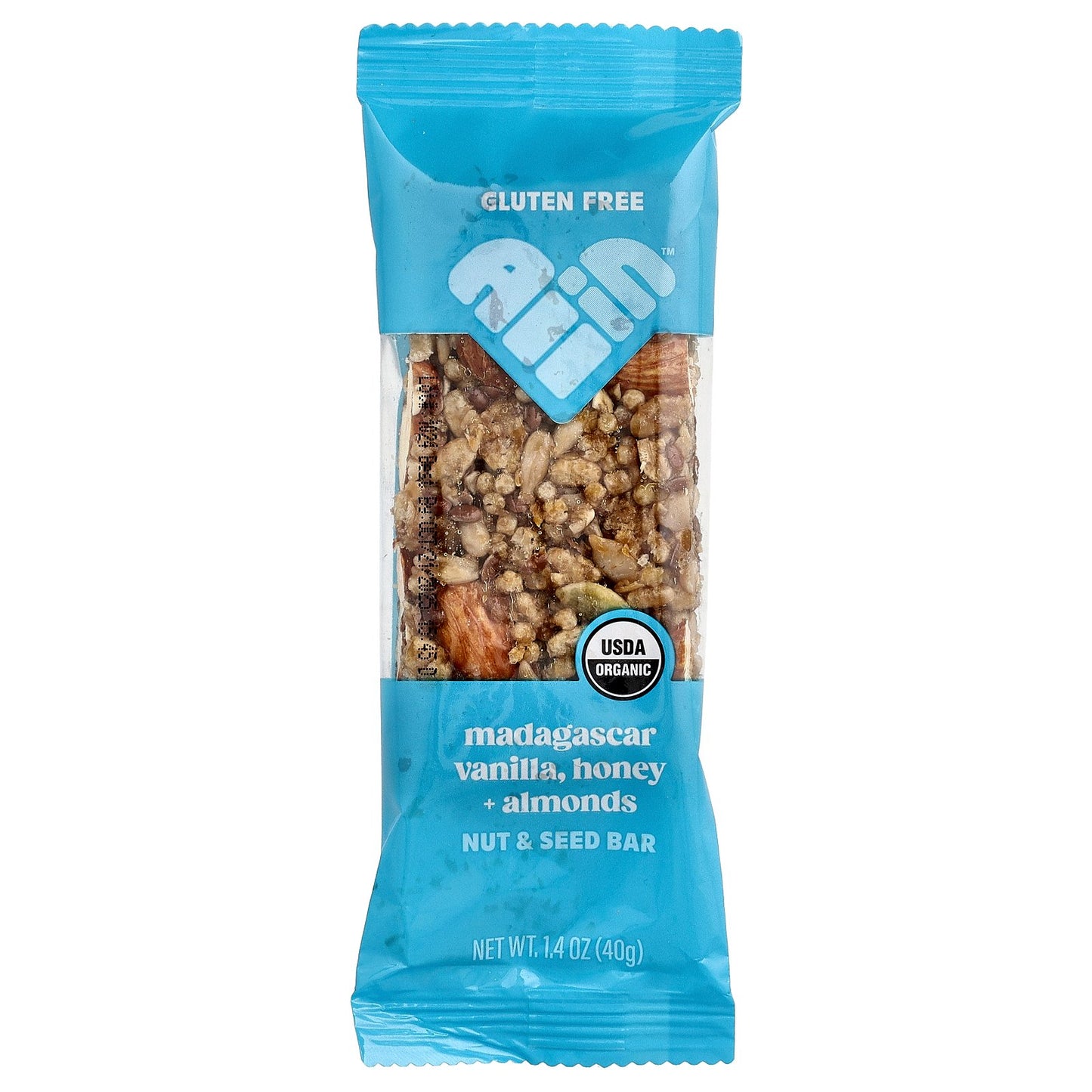 All In, Nut & Seed Bars, Madagascar Vanilla, Honey + Almonds, 6 Bars, 1.4 oz (40 g) Each