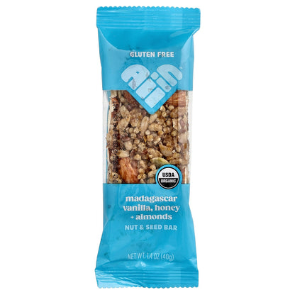 All In, Nut & Seed Bars, Madagascar Vanilla, Honey + Almonds, 6 Bars, 1.4 oz (40 g) Each