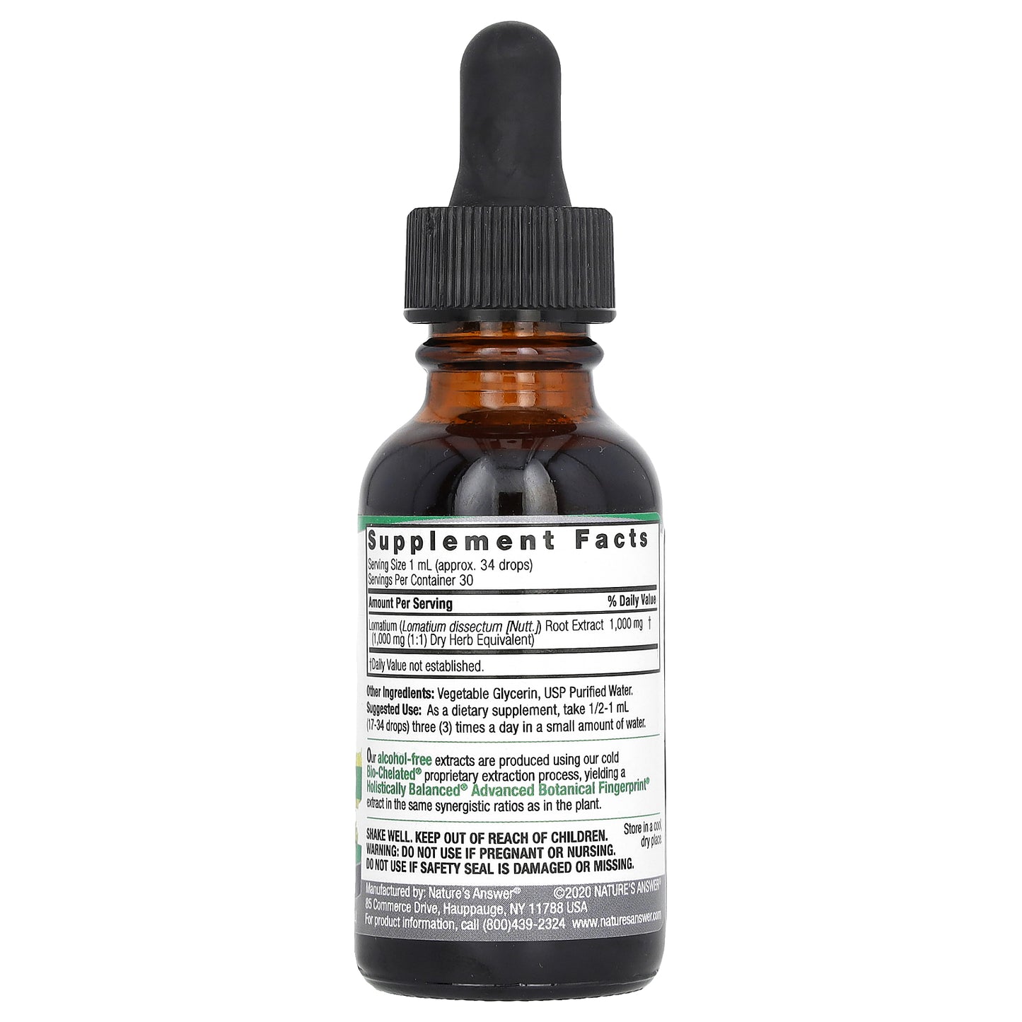 Nature's Answer, Lomatium Root, Alcohol-Free, 1,000 mg , 1 fl oz (30 ml)