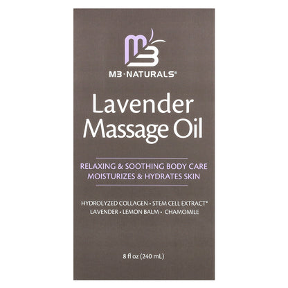 M3 Naturals, Lavender Massage Oil, 8 fl oz (240 ml)