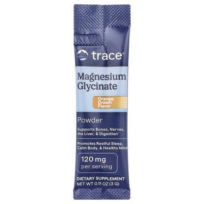Trace, Magnesium Glycinate Powder, Orange Dream, 30 Packets, 0.11 oz (3 g) Each