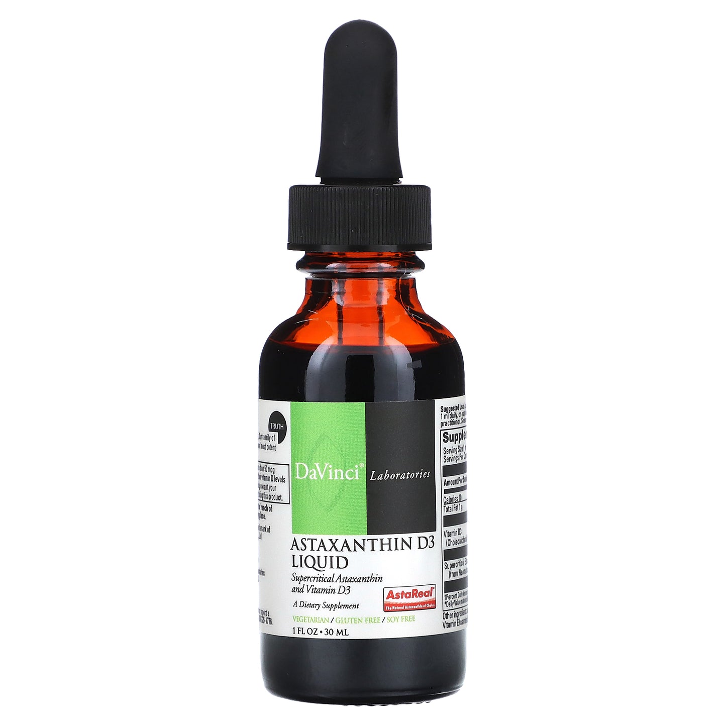 DaVinci Laboratories of Vermont, Astaxanthin D3 Liquid, 1 fl oz (30 ml)