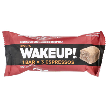 Jesse's WAKEUP!, Rice Crisp Bars, Cinnamon Crunch, 6 Pack, 1.13 oz (32 g) Each