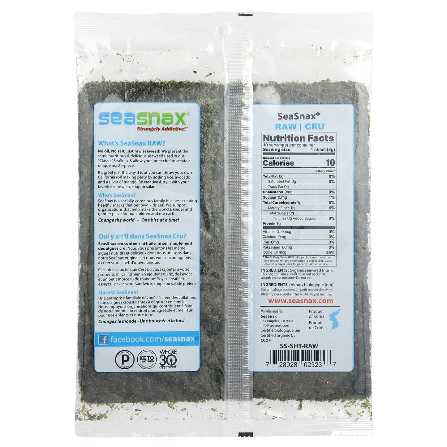 SeaSnax, Organic Seaweed, 1 oz (28 g)