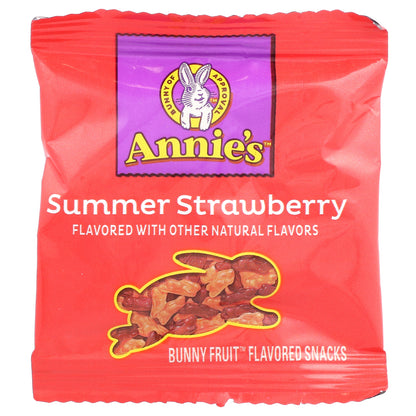 Annie's Homegrown, Organic Bunny Fruit™ Snacks, Summer Strawberry, 10 Pouches, 0.7 oz (19 g) Each