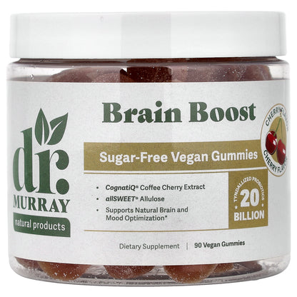 Dr. Murray's, Brain Boost Gummies, Cherry, 90 Vegan Gummies