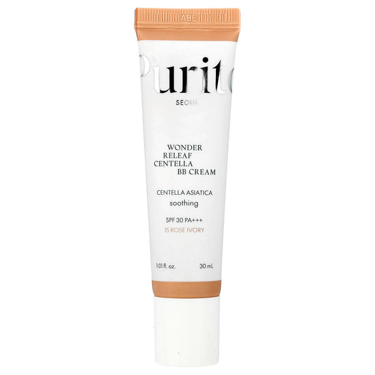 Purito, Wonder Releaf Centella BB Cream, SPF 30 PA+++, 15 Rose Ivory, 1.01 fl oz (30 ml)