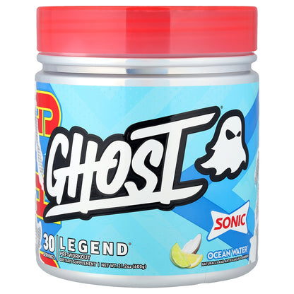 Ghost, Legend®, Pre-Workout, Sonic, Ocean Water, 21.2 oz (600 g)
