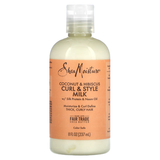 SheaMoisture, Curl & Style Milk, Coconut & Hibiscus,  8 fl oz (237 ml)