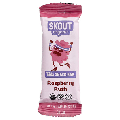 Skout Organic, Kids Snack Bars, Raspberry Rush, 6 Bars, 0.85 oz (24 g) Each
