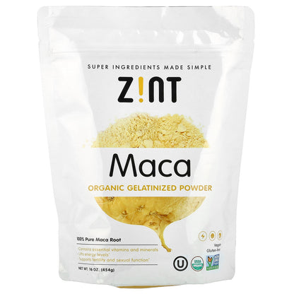 Zint, Organic Gelatinized Maca Powder, 16 oz (454 g)