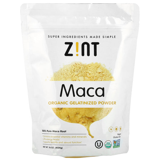 Zint, Organic Gelatinized Maca Powder, 16 oz (454 g)